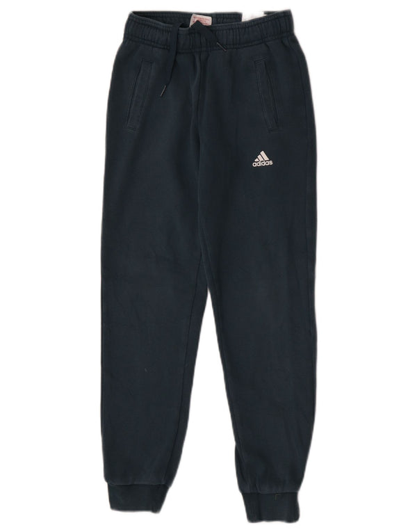 Adidas Boys Tracksuit Trousers Joggers 9-10 Years  Navy Blue Cotton