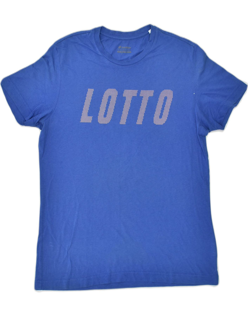 LOTTO Mens Graphic T-Shirt Top XL Blue Cotton | Vintage | Thrift | Second-Hand | Used Clothing | Messina Hembry 