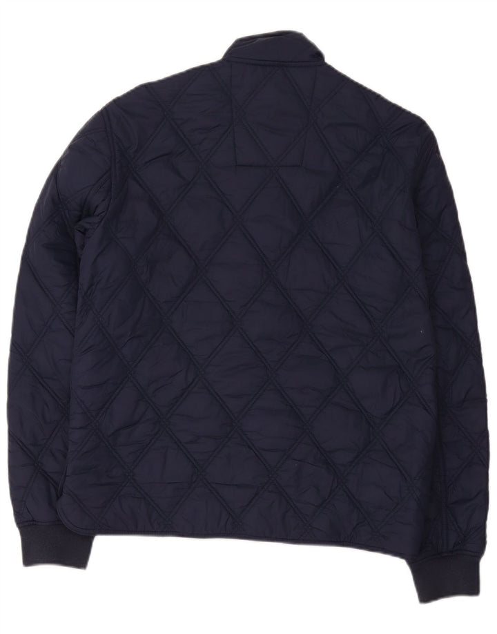 Replay Mens Quilted Jacket UK 38 Medium Navy Blue Polyamide
