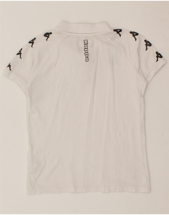 KAPPA Boys Graphic Polo Shirt 11-12 Years White Cotton Vintage Kappa and Second-Hand Kappa from Messina Hembry 