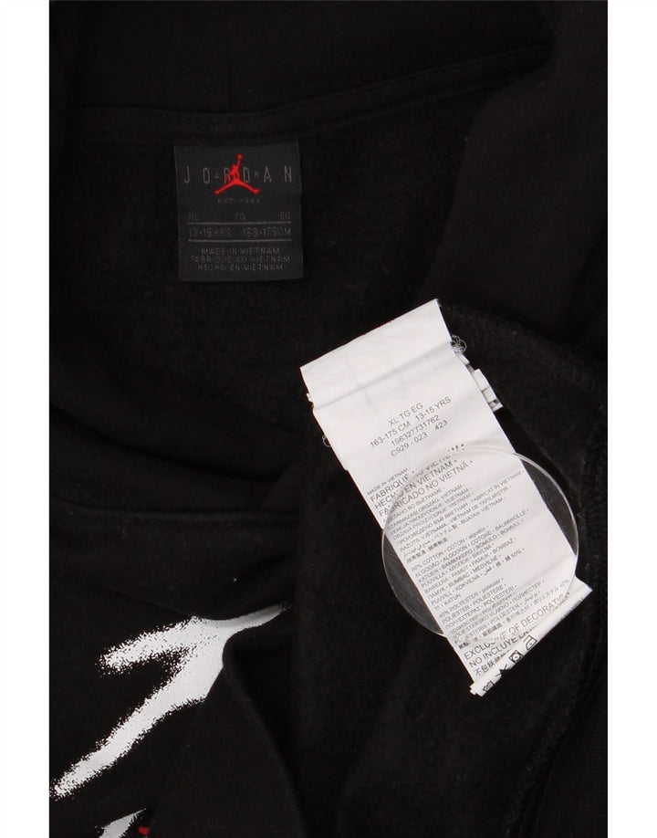 Jordan Boys Graphic Hoodie Jumper 13-14 Years XL Black