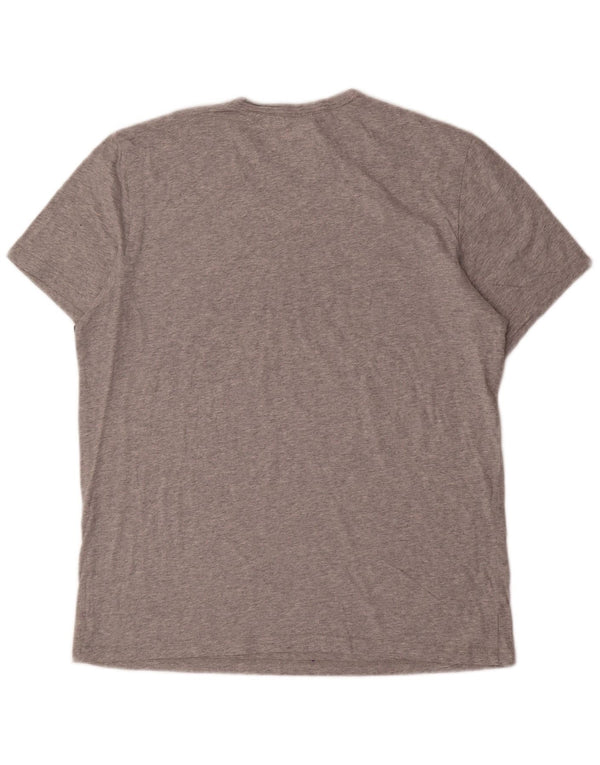 Calvin Klein Mens Graphic T-Shirt Top Large Grey Flecked Cotton