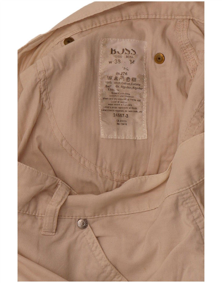 Hugo Boss Womens Chino Shorts W38 XL Beige Cotton