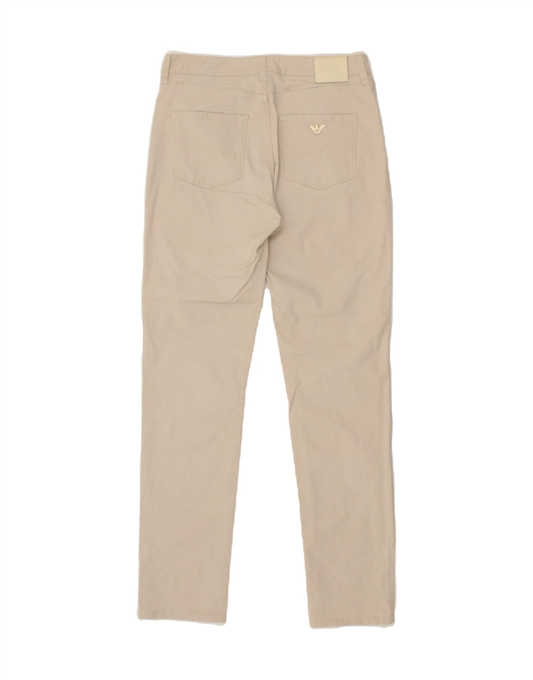 ARMANI Womens Slim Casual Trousers W28 L30  Beige Cotton Vintage Armani and Second-Hand Armani from Messina Hembry 