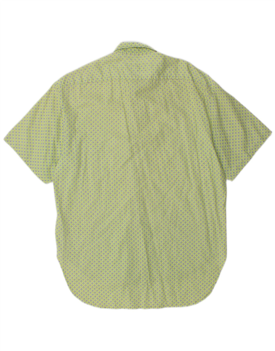 CAJUN Mens Short Sleeve Shirt Medium Green Spotted