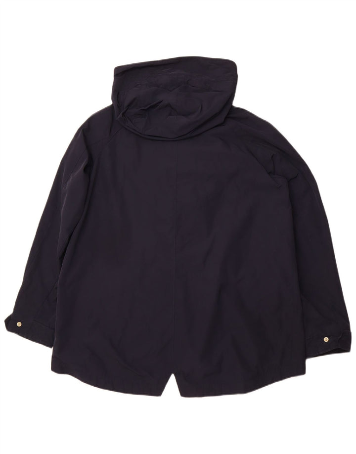JOULES Womens Oversized Hooded Windbreaker Jacket UK 10 Small  Navy Blue