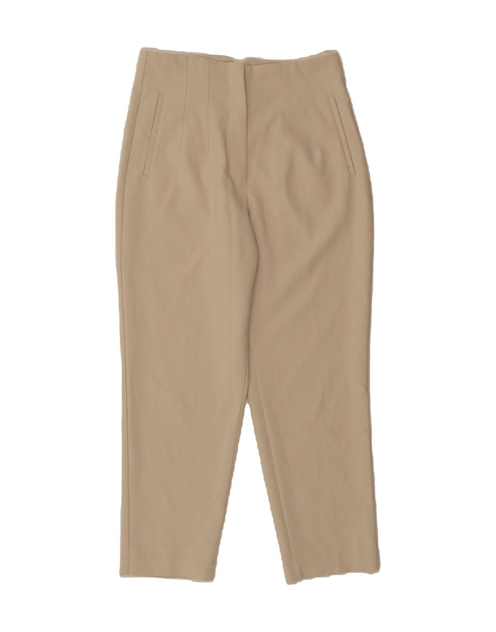ZARA Womens Tapered Chino Trousers Large W30 L26 Beige Polyester Vintage Zara and Second-Hand Zara from Messina Hembry 