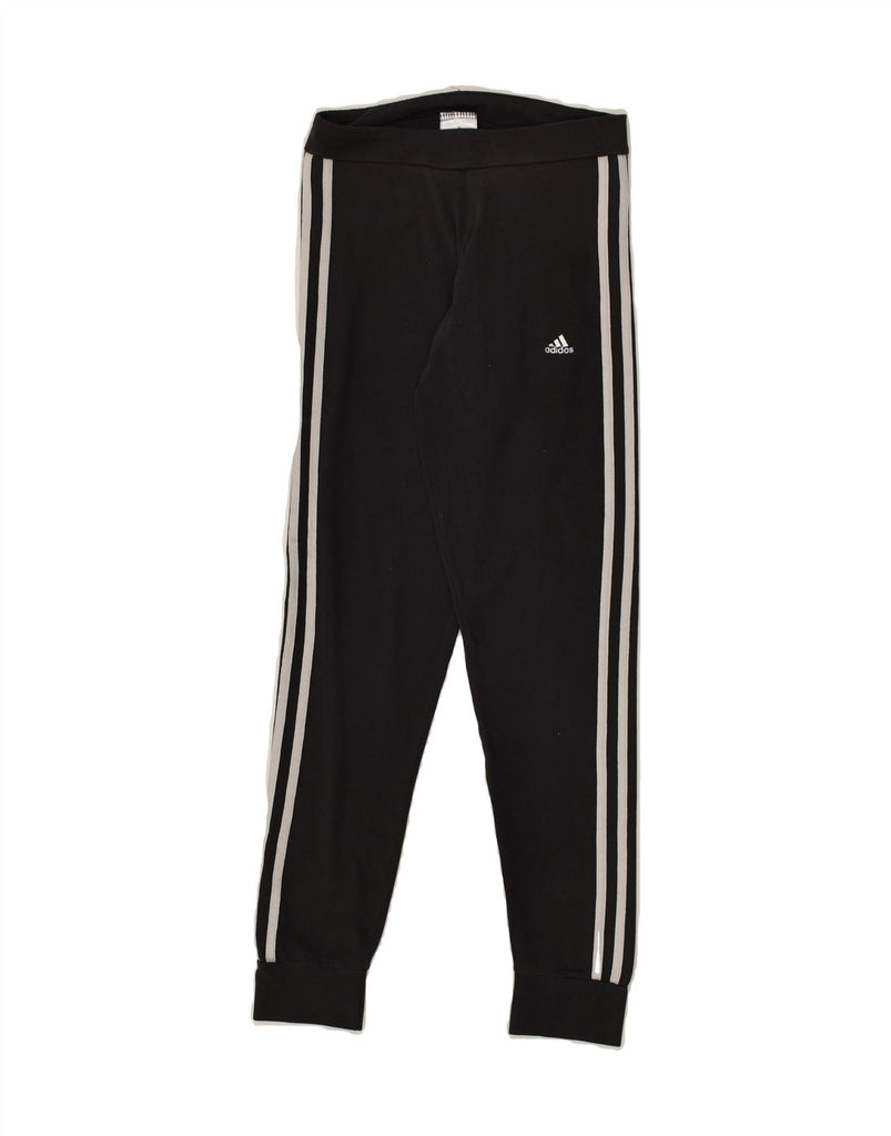 ADIDAS Womens Tracksuit Trousers Joggers UK 4/6 XS Black Cotton | Vintage Adidas | Thrift | Second-Hand Adidas | Used Clothing | Messina Hembry 