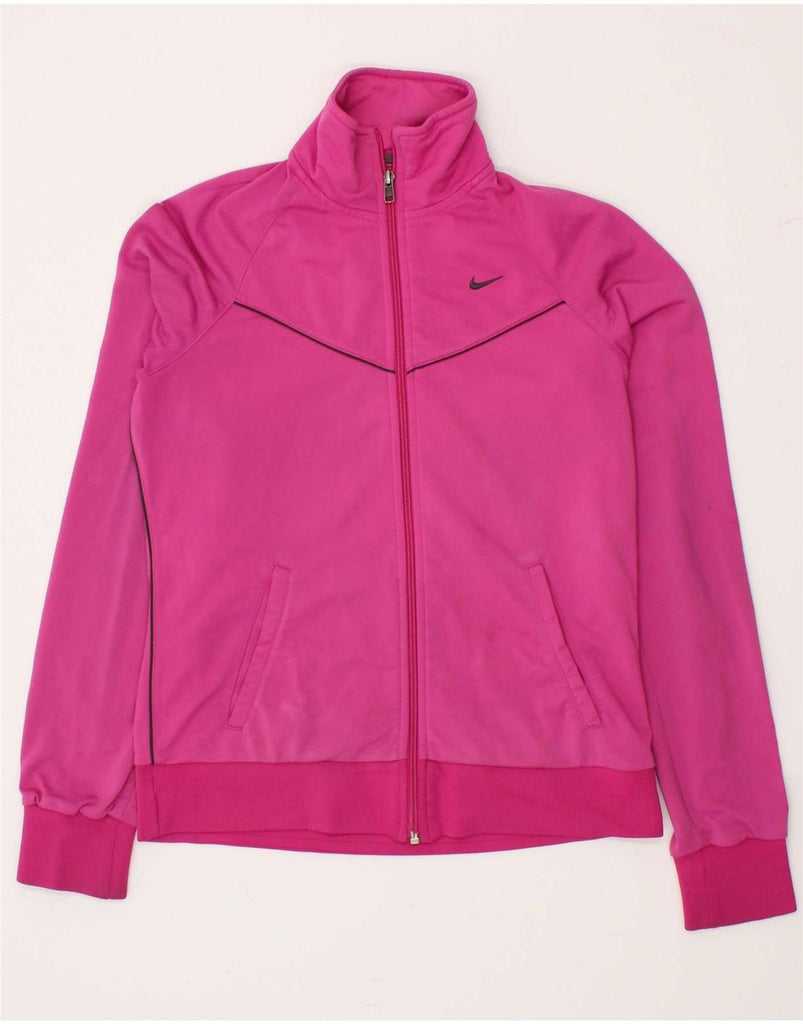 NIKE Womens Tracksuit Top Jacket UK 14 Large Pink Polyester Vintage Nike and Second-Hand Nike from Messina Hembry 