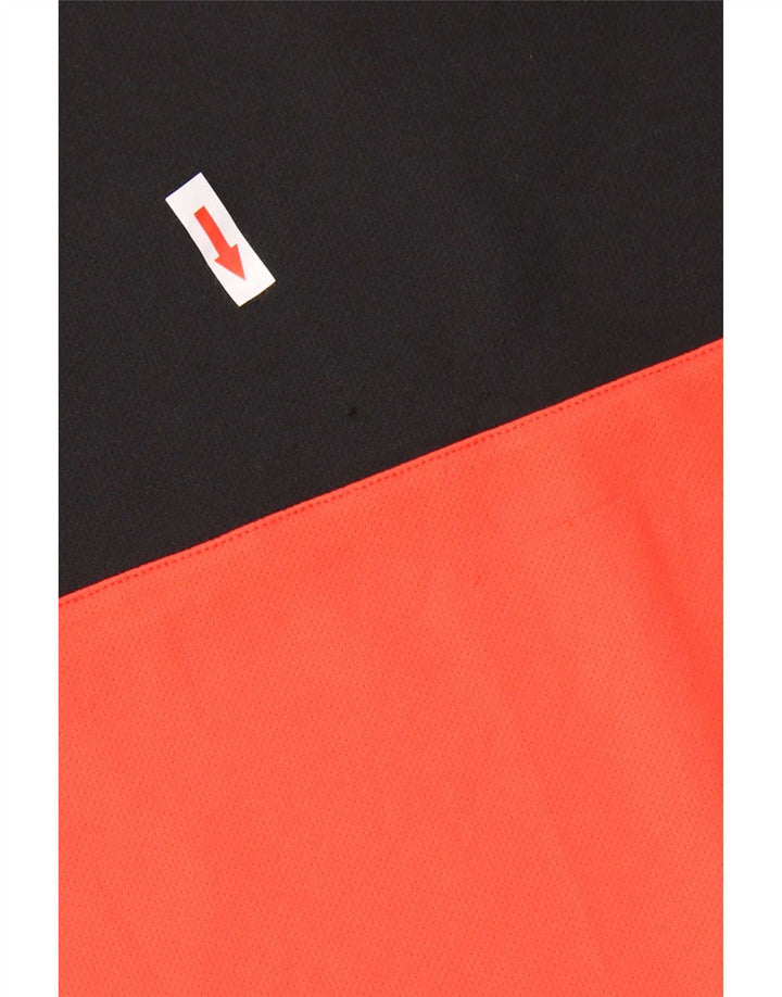 Nike Mens Dri Fit Polo Shirt Large Orange Colourblock Polyester