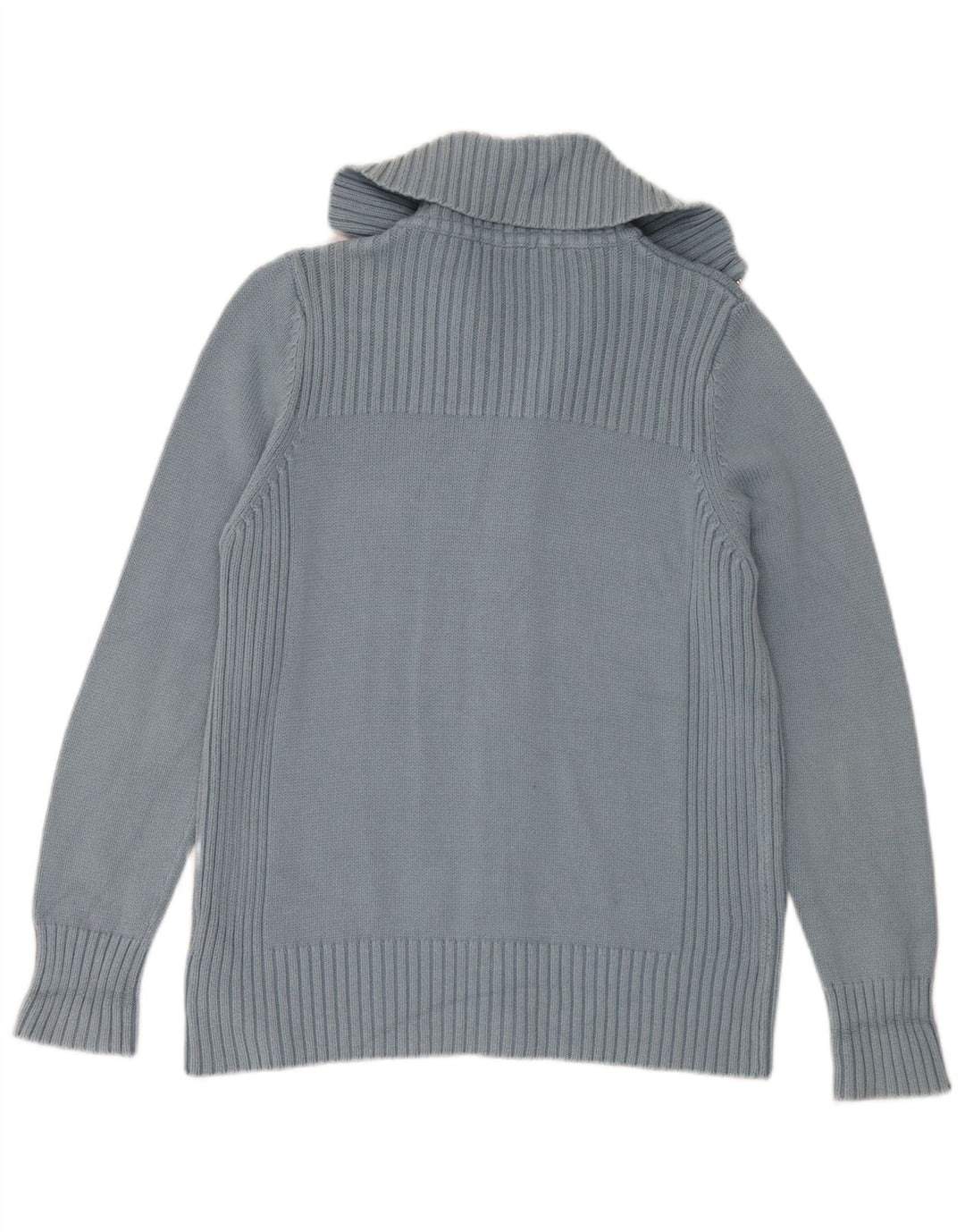 Marks & Spencer Womens Cardigan Sweater UK 16 Large Blue Cotton