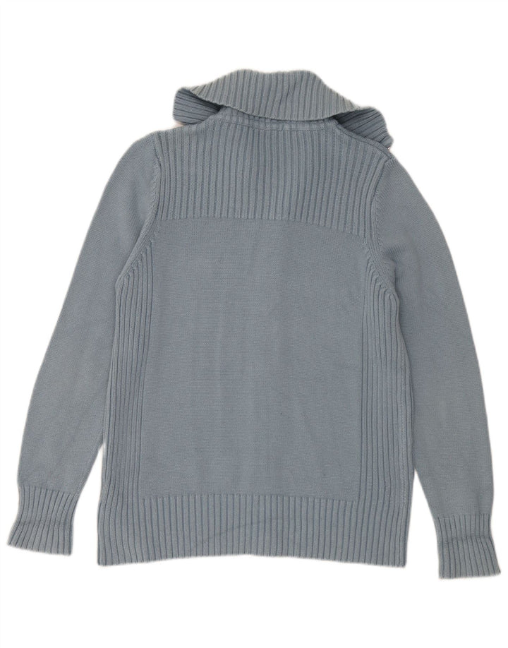 Marks & Spencer Womens Cardigan Sweater UK 16 Large Blue Cotton