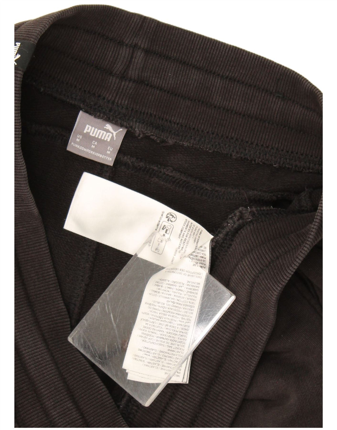 Puma Mens Tracksuit Trousers Joggers Medium Black Cotton