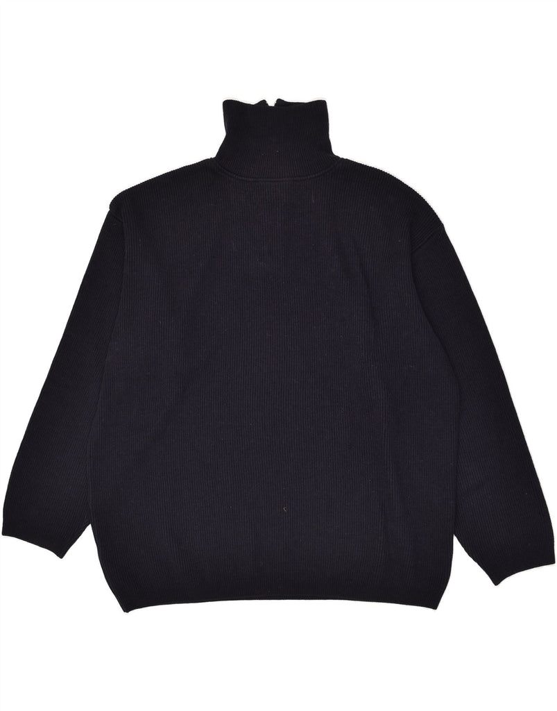 LACOSTE Mens Zip Neck Jumper Sweater Size 7 2XL Navy Blue New Wool | Vintage Lacoste | Thrift | Second-Hand Lacoste | Used Clothing | Messina Hembry 