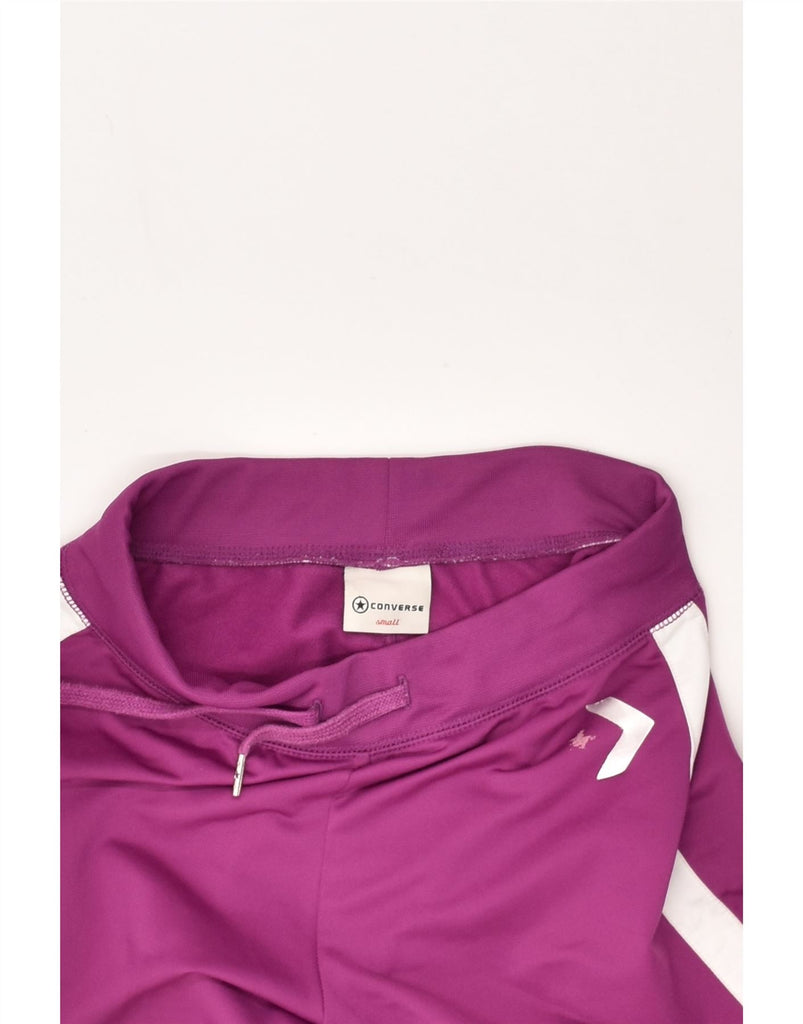 CONVERSE Womens Tracksuit Trousers UK 10 Small Purple Colourblock | Vintage Converse | Thrift | Second-Hand Converse | Used Clothing | Messina Hembry 