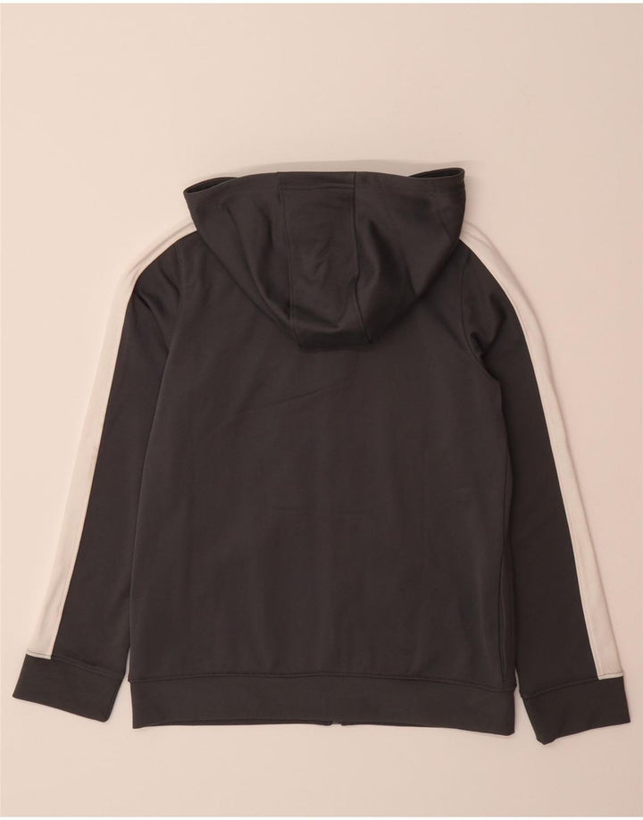 UNDER ARMOUR Boys Zip Hoodie Sweater 9-10 Years Medium Grey Colourblock
