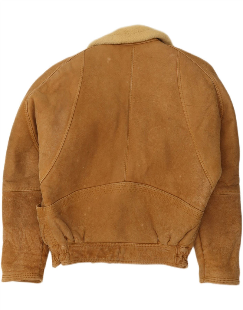 JEAN GABRIEL Mens Shearling Jacket IT 46 Small Brown Shearling Vintage Jean Gabriel and Second-Hand Jean Gabriel from Messina Hembry 