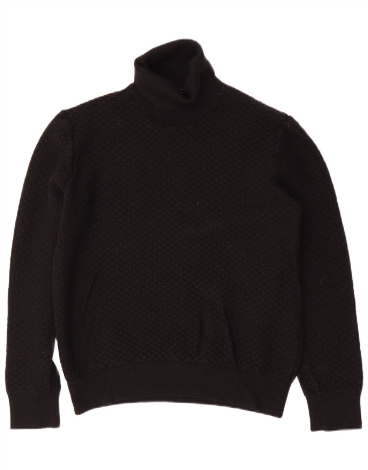 TRUSSARDI Womens Roll Neck Jumper Sweater UK 20 2XL Black