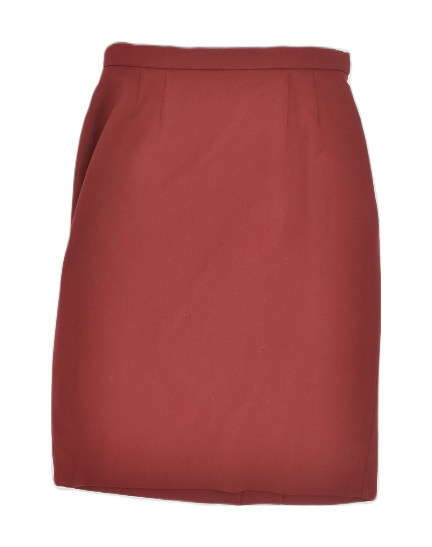 AQUASCUTUM Womens Pencil Skirt UK 12 Medium W28 Maroon Wool