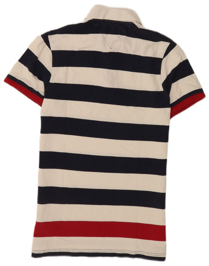 Tommy Hilfiger Mens Polo Shirt Medium Multicoloured Striped Cotton