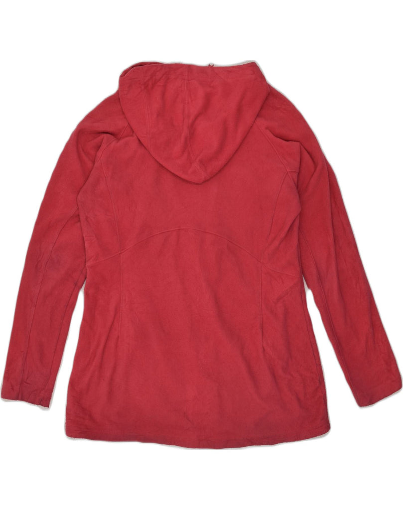 COLUMBIA Womens Hooded Fleece Jacket UK 16 Large Red Polyester | Vintage Columbia | Thrift | Second-Hand Columbia | Used Clothing | Messina Hembry 