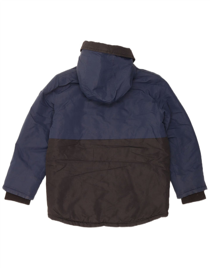 MICHAEL KORS Boys Windbreaker Jacket 10-11 Years Navy Blue Colourblock