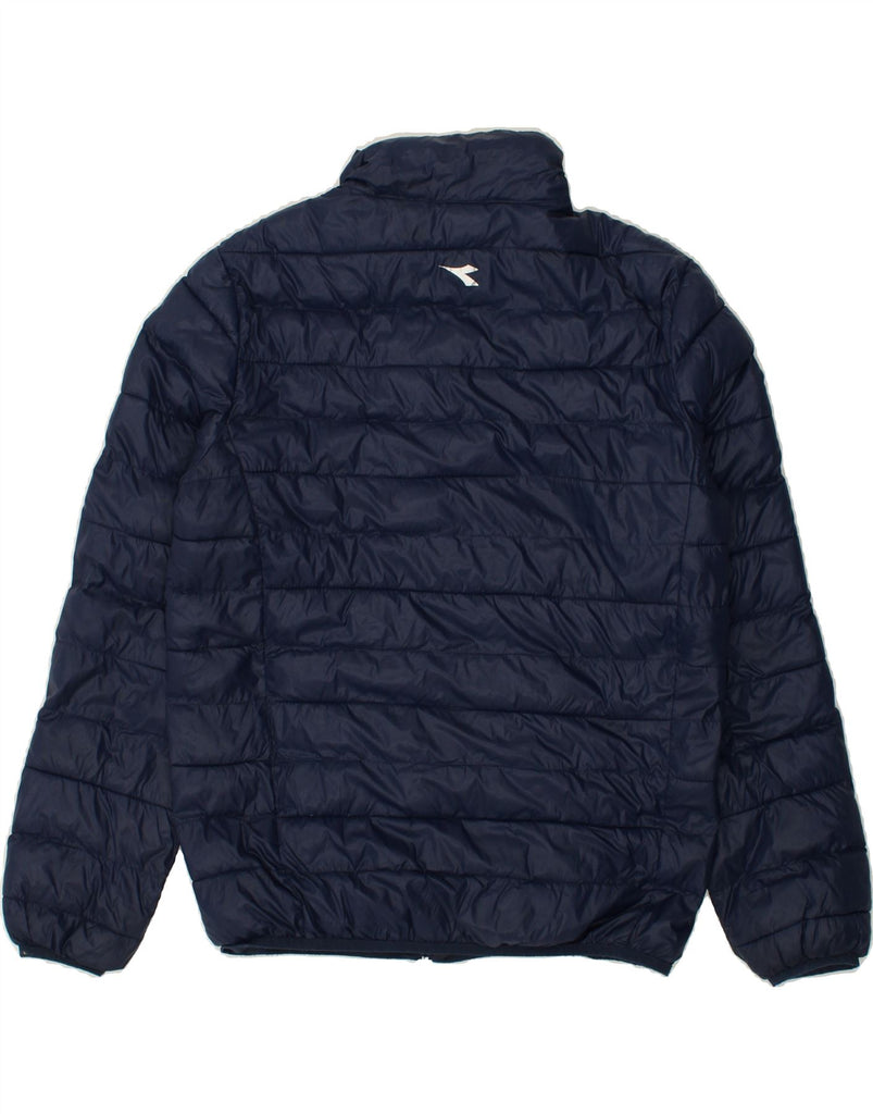 DIADORA Womens Padded Jacket UK 16 Large Navy Blue Polyamide | Vintage Diadora | Thrift | Second-Hand Diadora | Used Clothing | Messina Hembry 