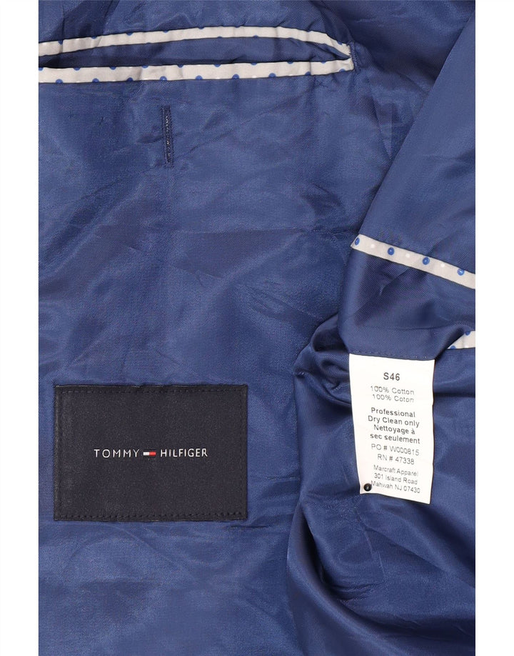 Tommy Hilfiger Mens 2 Button Blazer Jacket UK 46 3XL Blue Cotton