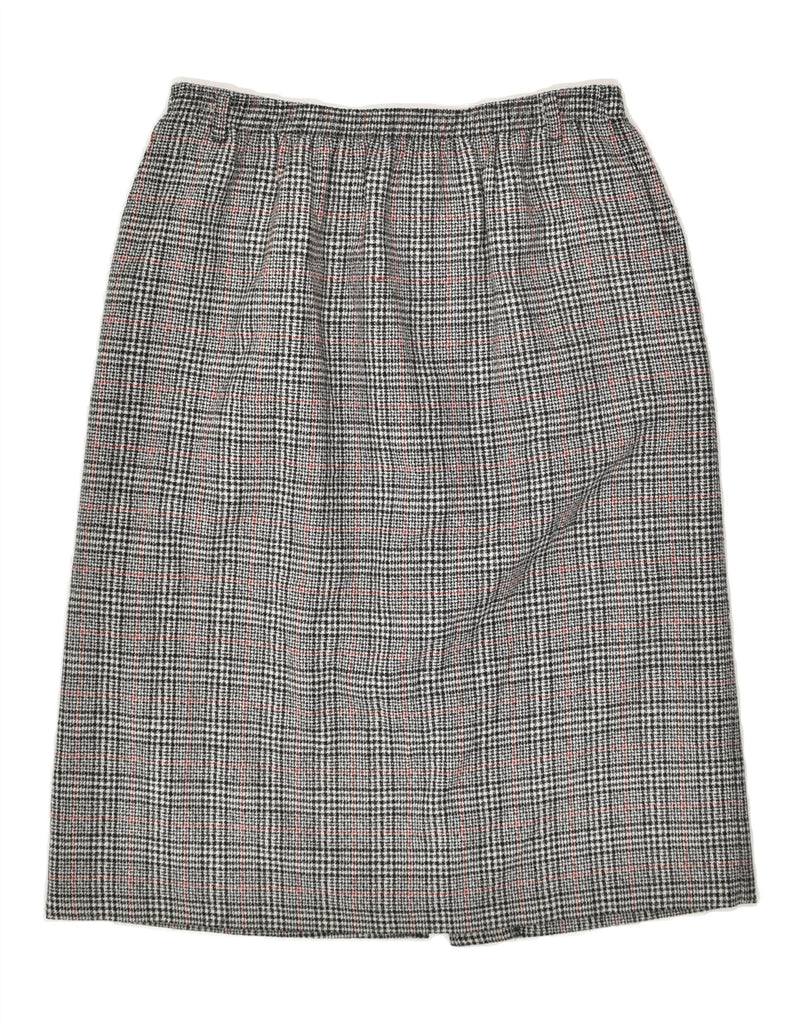 ALFRED DUNNER Womens Straight Skirt US 14 XL W36 Grey Check Wool | Vintage Alfred Dunner | Thrift | Second-Hand Alfred Dunner | Used Clothing | Messina Hembry 