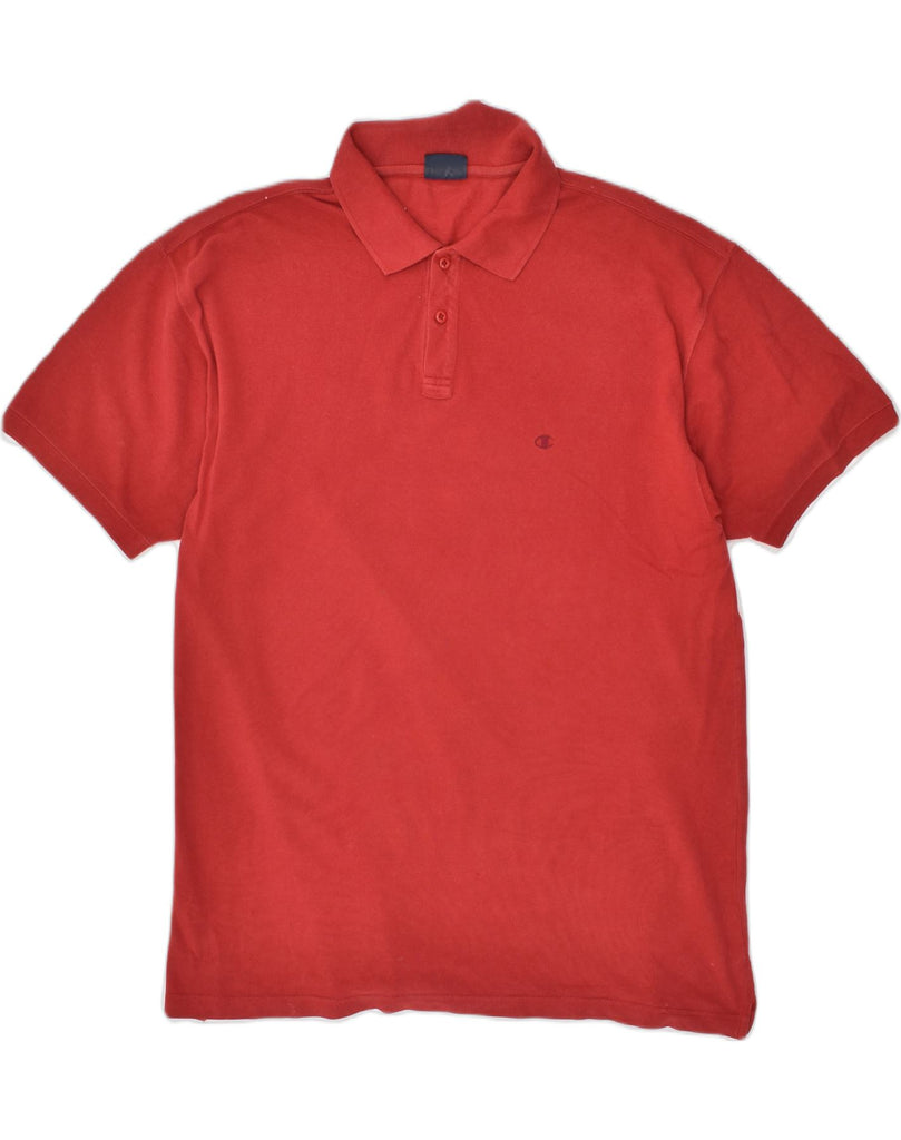 CHAMPION Mens Polo Shirt XL Red Cotton | Vintage Champion | Thrift | Second-Hand Champion | Used Clothing | Messina Hembry 