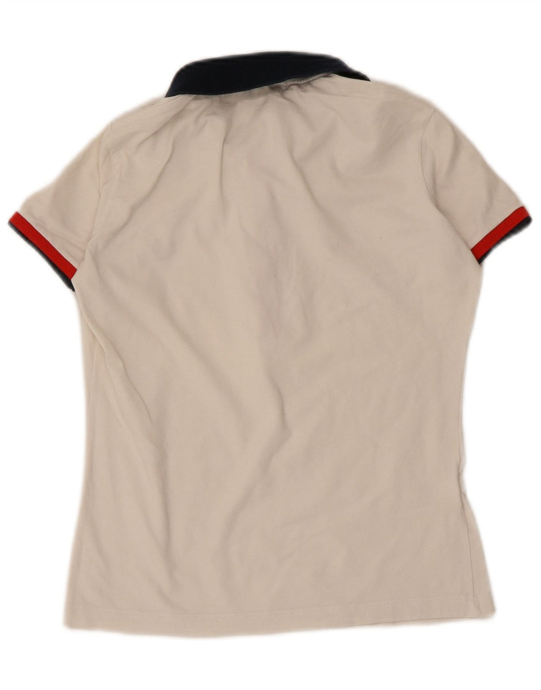 Fred Perry Womens Polo Shirt UK 8 Small White Colourblock Cotton