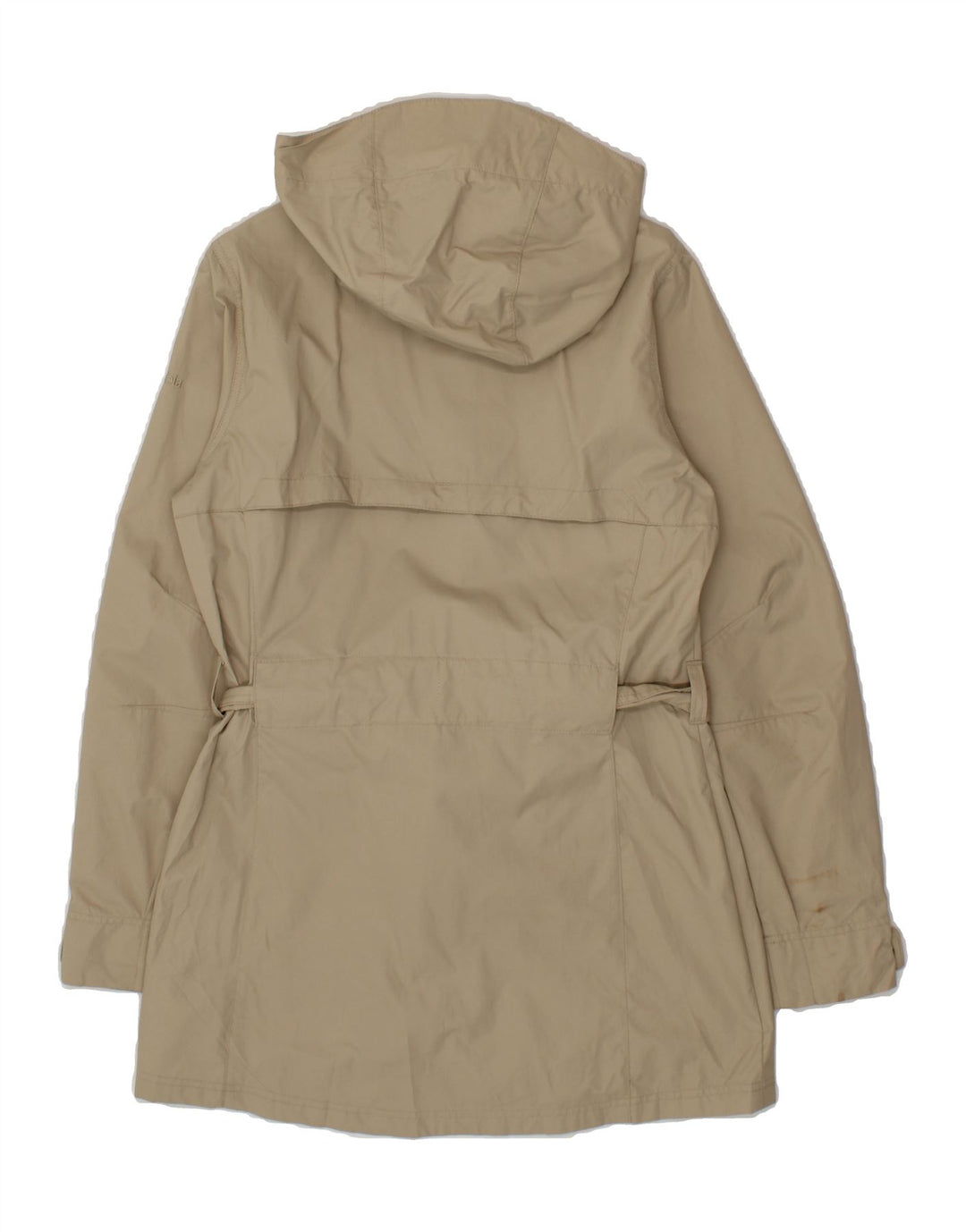 COLUMBIA Womens Hooded Raincoat UK 10 Small Beige Nylon Vintage Columbia and Second-Hand Columbia from Messina Hembry 