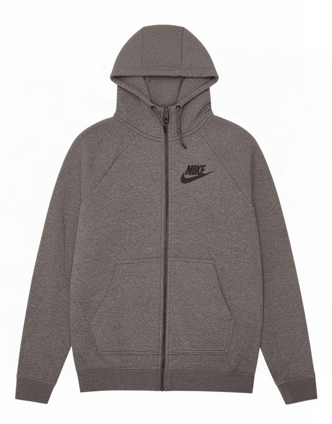 Nike Mens Zip Hoodie Sweater Medium Grey Cotton