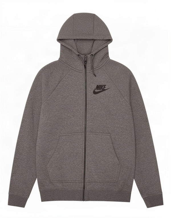 Nike Mens Zip Hoodie Sweater Medium Grey Cotton