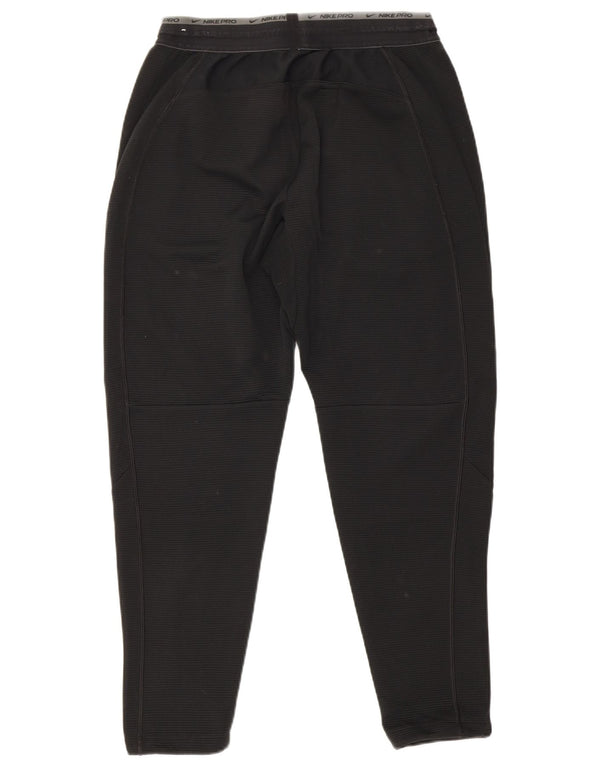 Nike Mens Dri Fit Graphic Tracksuit Trousers Medium Black Polyester