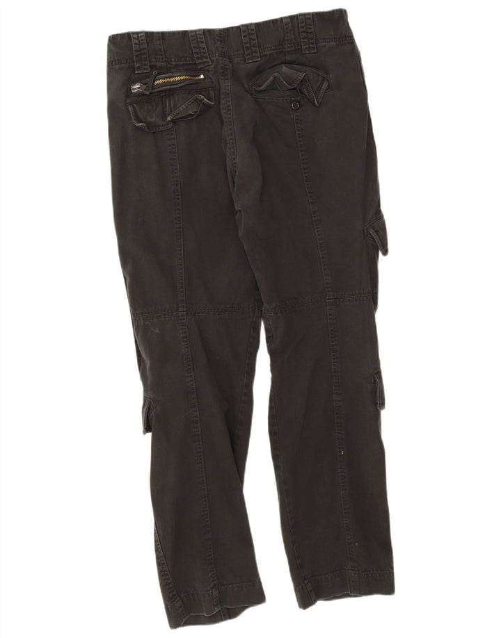 Diesel Mens Straight Cargo Trousers W32 L30 Black Cotton