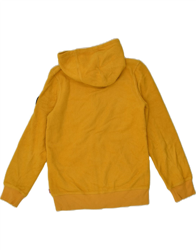 LEVI'S Boys Graphic Hooded Fleece Jacket 13-14 Years Yellow Polyester | Vintage Levi's | Thrift | Second-Hand Levi's | Used Clothing | Messina Hembry 