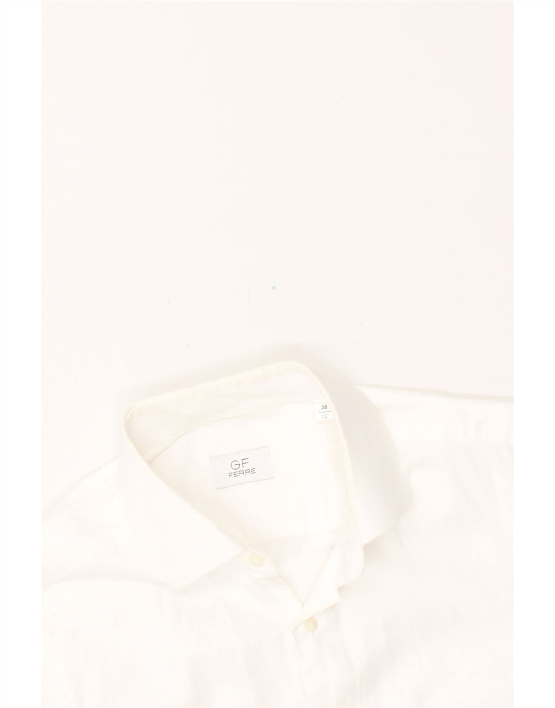 GF FERRE Mens Shirt Size 15 Medium White Cotton Vintage GF Ferre and Second-Hand GF Ferre from Messina Hembry 
