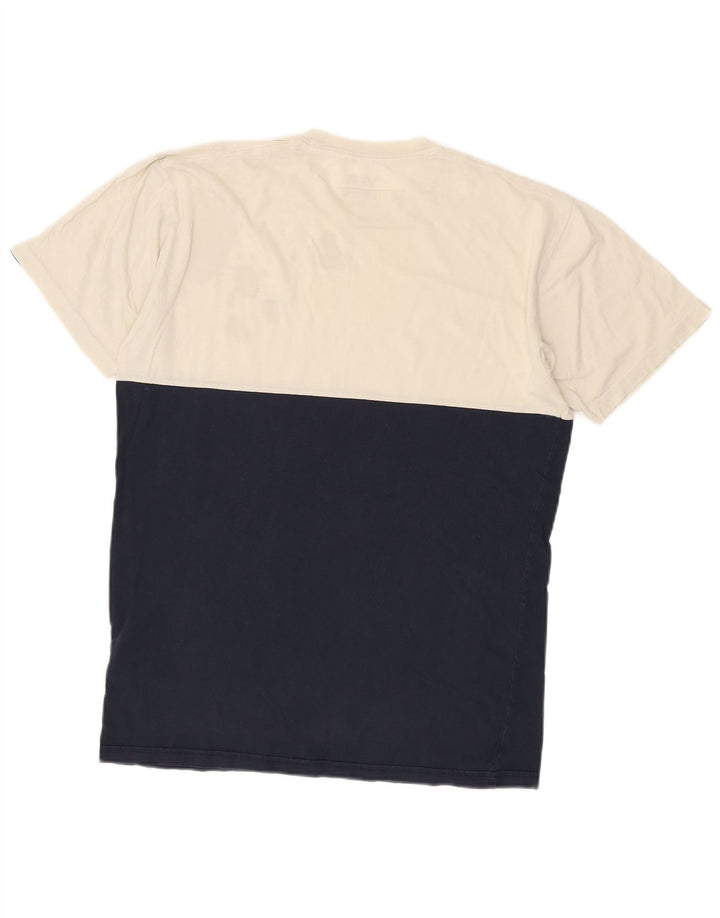 VANS Mens Classic Fit T-Shirt Top Medium White Colourblock