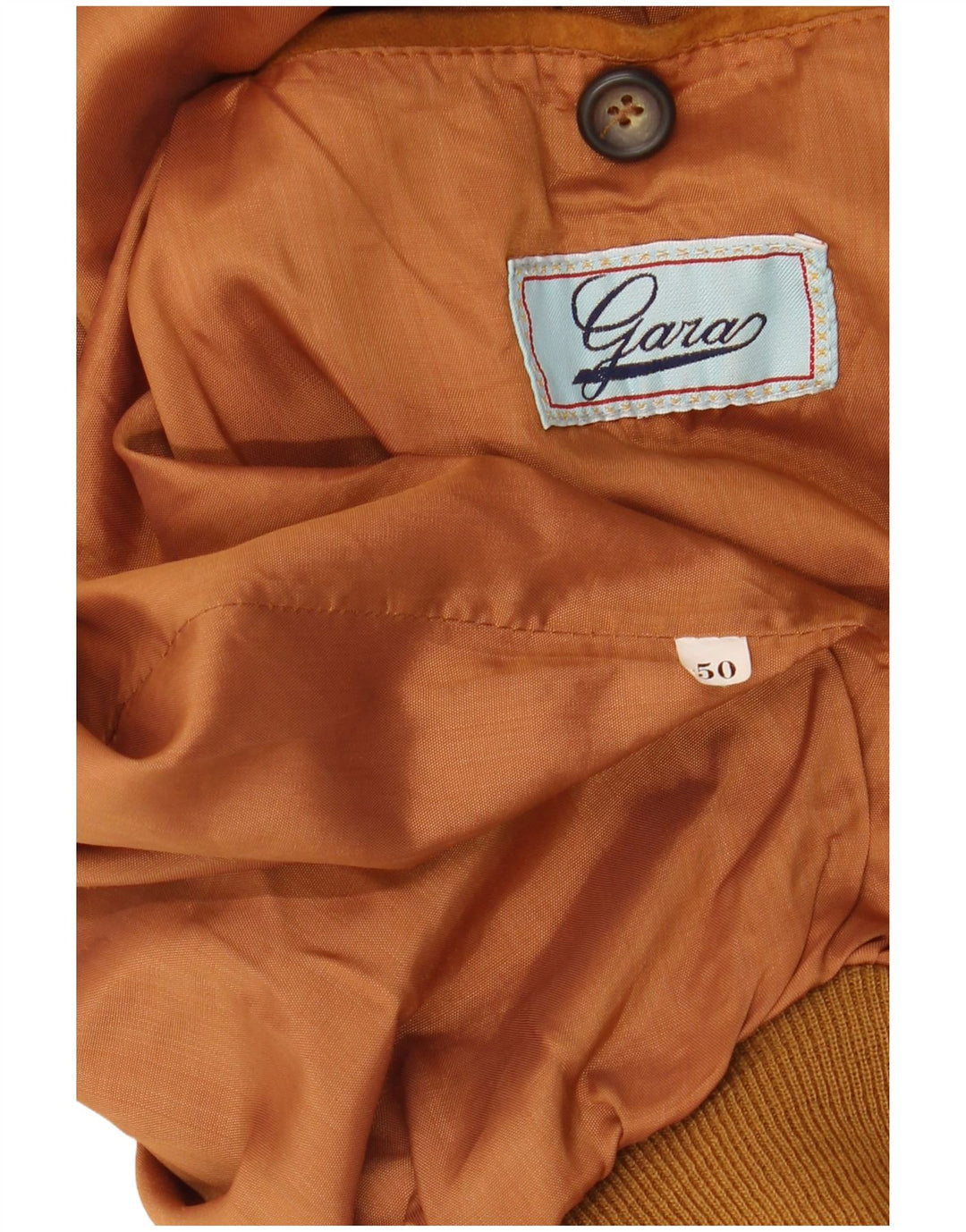 Gara Mens Suede Bomber Jacket IT 50 Large Brown