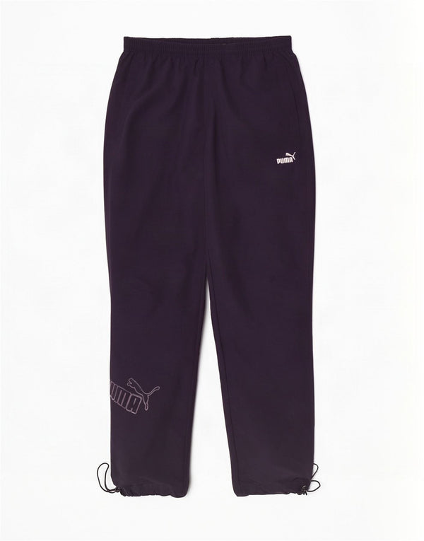 Puma Mens Graphic Tracksuit Trousers Large Navy Blue Polyester