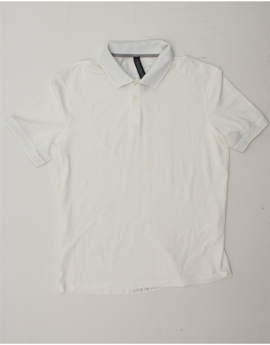 LULULEMON Mens Polo Shirt XL White Cotton