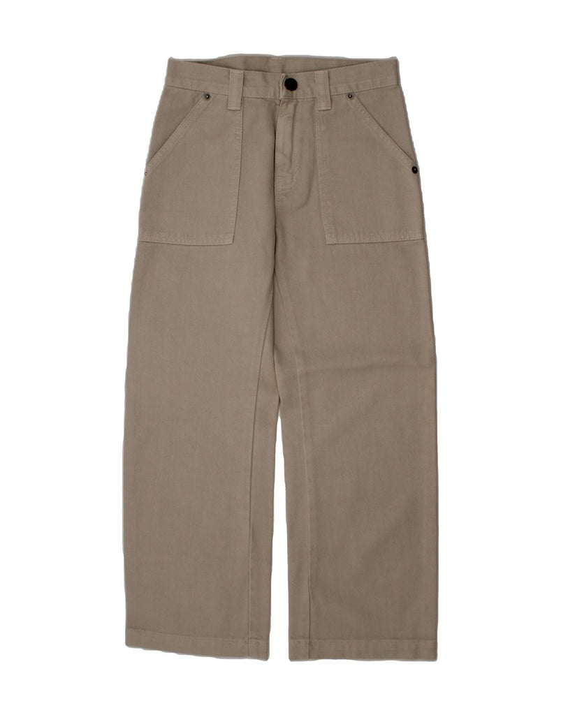 BENETTON Boys Straight Casual Trousers 7-8 Years Medium W24 L24 Beige Vintage Benetton and Second-Hand Benetton from Messina Hembry 