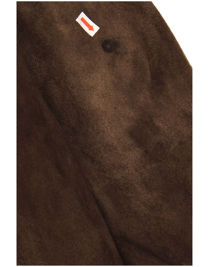 VINTAGE Mens Suede Jacket UK 42 XL Brown Leather