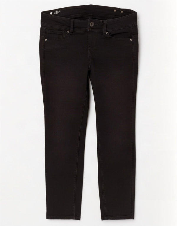 G-Star Womens Midge Mid Rise Slim Jeans W33 L30 Black