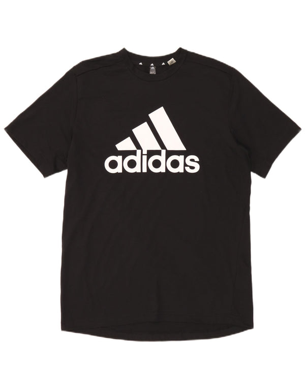 Adidas Mens Aeroready Graphic T-Shirt Top Medium Black Polyester