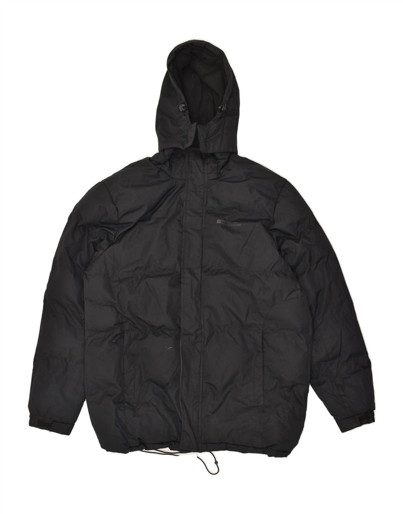MOUNTAIN WAREHOUSE Mens Hooded Padded Coat UK 40 Large Black Polyester | Vintage Mountain Warehouse | Thrift | Second-Hand Mountain Warehouse | Used Clothing | Messina Hembry 