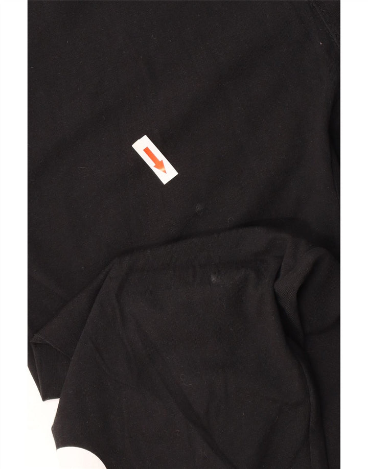 UMBRO Womens Crop Graphic Leggings UK 12 Medium  Black Cotton