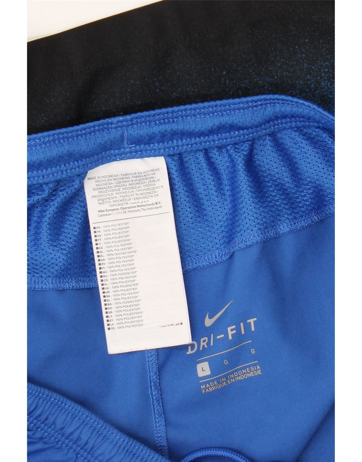 Nike Mens Dri Fit Sport Shorts Large  Blue Colourblock Polyester