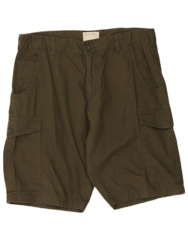 Mountain Warehouse Mens Cargo Shorts W34 Large Khaki Cotton